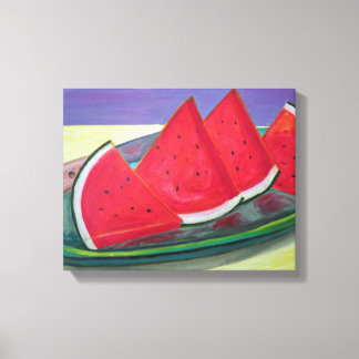 Watermelon Slices Canvas Afdruk