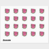 Watermelon Slices Ronde Sticker (Vel)