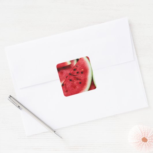Watermelon Slices Vierkante Sticker (Envelop)