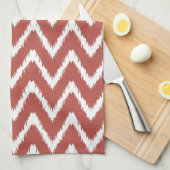 Watermelon Southern Cottage Chevrons Theedoek (Quarter Fold)