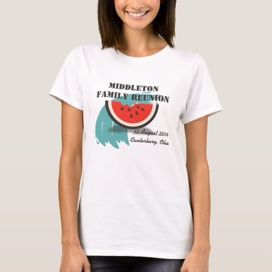 Watermelon Splash Family Reunion Custom T-Shirt (Voorkant)