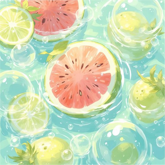 Watermelon Splash Sticker (Voorkant)