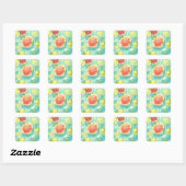 Watermelon Splash Vierkante Sticker (Vel)