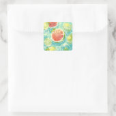 Watermelon Splash Vierkante Sticker (Tas)