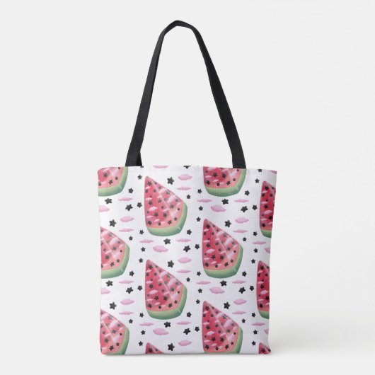 Watermelon star tote bag (Achterkant)