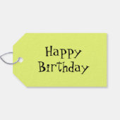 Watermelon Stripe Pink Happy Birthday label Cadeaulabel (Achterkant Horizontaal)