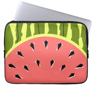 Watermelon Stripe Roze laptophoes Laptop Sleeve