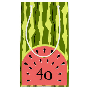 Watermelon Stripe Roze Leeftijd 40 Klein Cadeauzakje