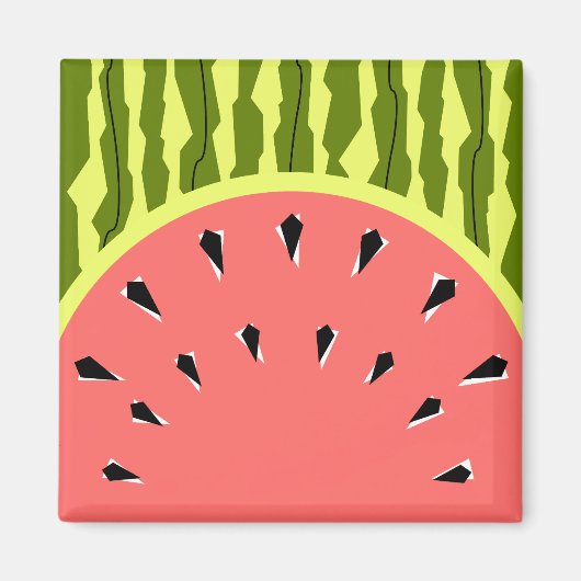 Watermelon Stripe Roze Magneet (Voorkant)