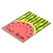 Watermelon Stripe Roze Naam Notitieboek (Linkerzijde)