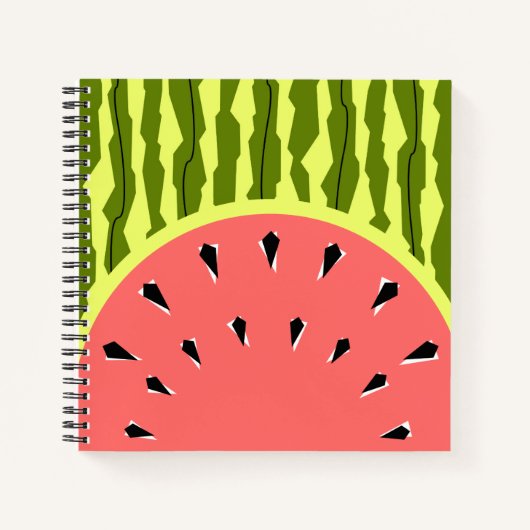Watermelon Stripe Roze Notitieboek (Voorkant)