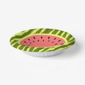 Watermelon Stripe Roze Papieren Kommen (Gebogen)