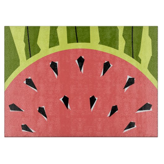 Watermelon Stripe Roze Snijplank (Voorkant)