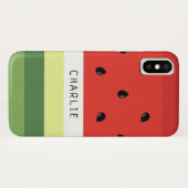 Watermelon Stripes aangepaste telefoonbehuizingen Case-Mate iPhone Case (Achterkant (horizontaal))