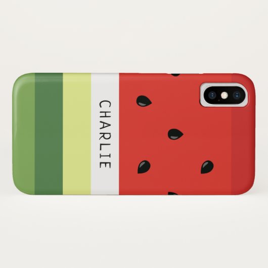 Watermelon Stripes aangepaste telefoonbehuizingen Case-Mate iPhone Case (Achterkant (horizontaal))