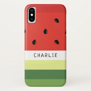Watermelon Stripes aangepaste telefoonbehuizingen iPhone X Hoesje