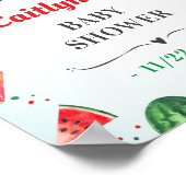 Watermelon Summer Baby shower Sprinkle Welkom Poster (Hoek)