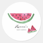 Watermelon Summer Baby Shower Sticker  (Voorkant)