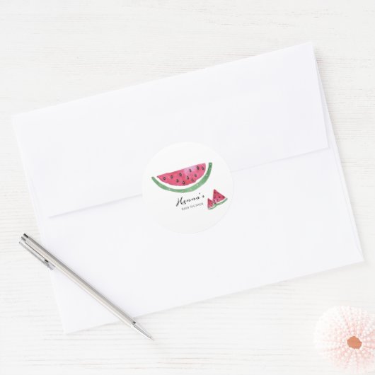 Watermelon Summer Baby Shower Sticker  (Envelop)
