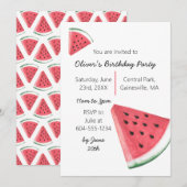 Watermelon Summer Birthday Kaart (Voorkant / Achterkant)