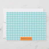 Watermelon Summer Cookout/BBQ Invitation (aqua) Kaart (Achterkant)