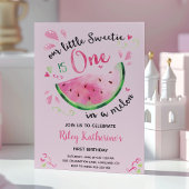 Watermelon Summer First Birthday Invitation Kaart