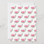 Watermelon Summer First Birthday Invitation Kaart (Achterkant)
