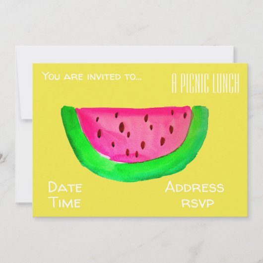 Watermelon Summer picnic lunchfeest Kaart (Voorkant)