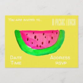 Watermelon Summer picnic lunchfeest Kaart