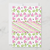 Watermelon Summer Sun Fun Any Age Birthday Invite Kaart (Achterkant)