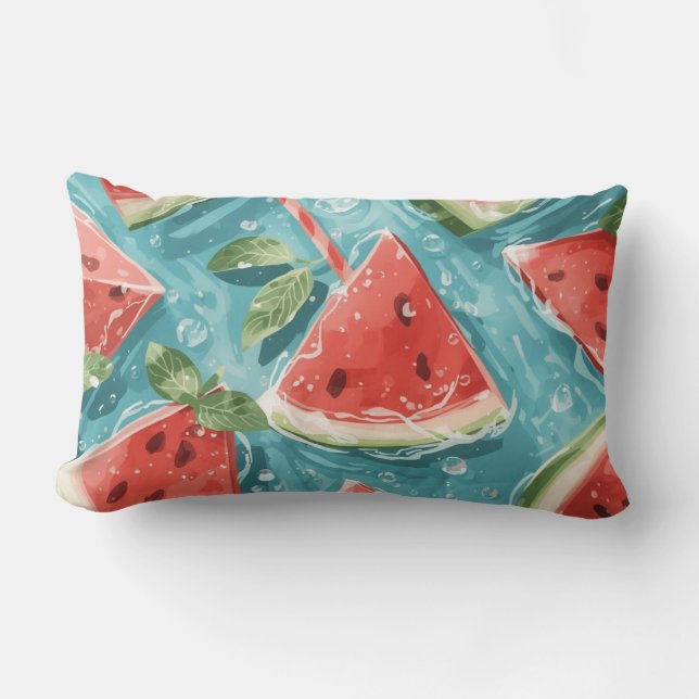 Watermelon Summer Throw Pillow Kussen (Voorkant)