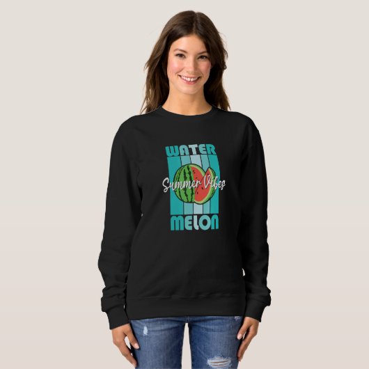Watermelon Summer Vibes Cool Tropical Melon Cute V Trui (Voorkant volledig)