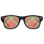 Watermelon Tartan Retro zonnebril (Voorkant)