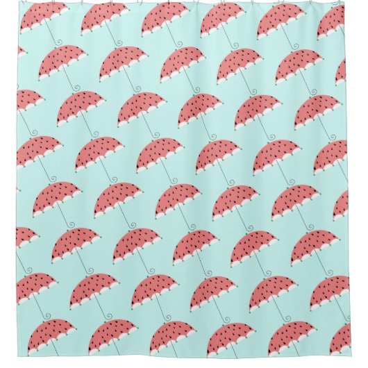 Watermelon Umbrella Pattern Douchegordijn (Voorkant)