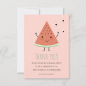 Watermelon Verjaardagsfeestje Dank u Bedankkaart (Voorkant)