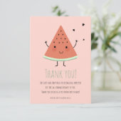 Watermelon Verjaardagsfeestje Dank u Bedankkaart (Staand voorkant)