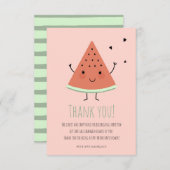 Watermelon Verjaardagsfeestje Dank u Bedankkaart (Voorkant / Achterkant)