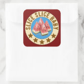 watermelon vierkante sticker (Tas)