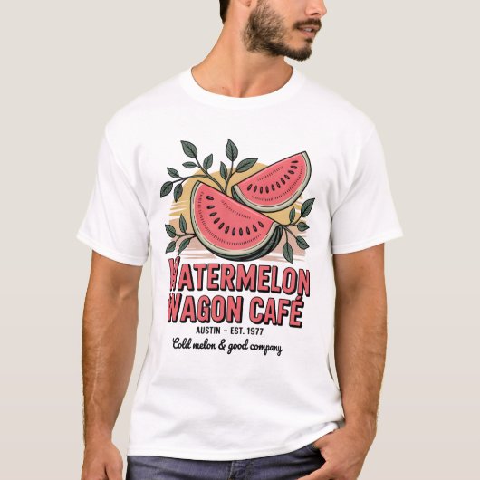Watermelon Wagon Café T-shirt (Voorkant)