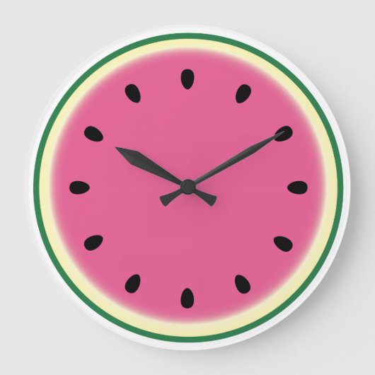 Watermelon Wall Clock Grote Klok (Voorkant)