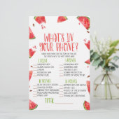 Watermelon Wat zit er in je telefoon Baby shower s Briefpapier (Staand voorkant)