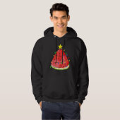Watermelon Xmas Tree Beach Summer Christmas in Jul Hoodie (Voorkant volledig)