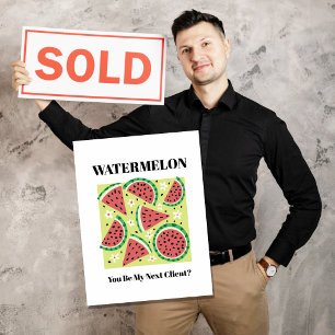Watermelon You Be My Next Client Postcard Grappi Briefkaart