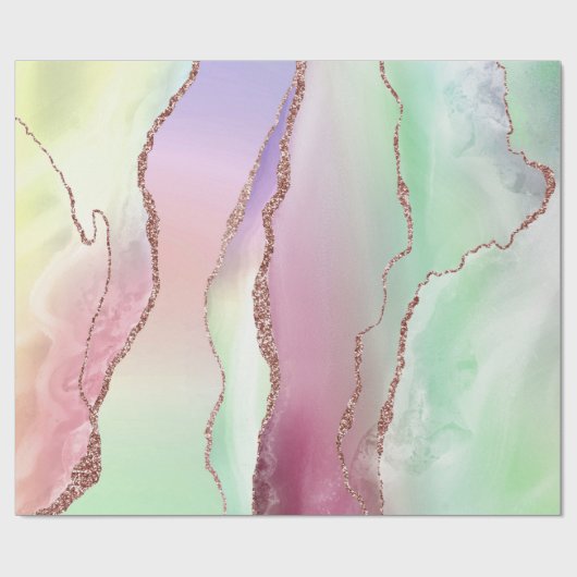 Watermelonagaat | Neo Mint Green en Cassis Pink Cadeaupapier (Vlak)