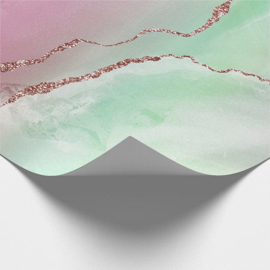 Watermelonagaat | Neo Mint Green en Cassis Pink Cadeaupapier (Hoek)