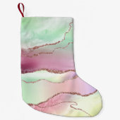 Watermelonagaat | Neo Mint Green en Cassis Pink Kleine Kerstsok (Voorkant)