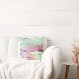 Watermelonagaat   Neo Mint Green en Cassis Pink Kussen