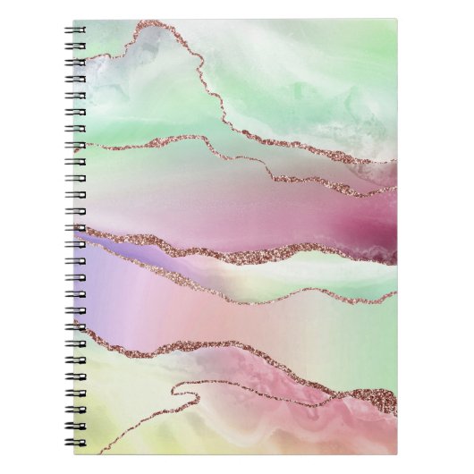 Watermelonagaat | Neo Mint Green en Cassis Pink Notitieboek (Voorkant)