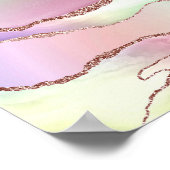 Watermelonagaat | Neo Mint Green en Cassis Pink Poster (Hoek)