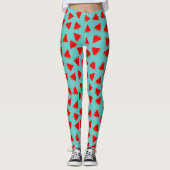 Watermelondriehoeken Leggings (Voorkant)